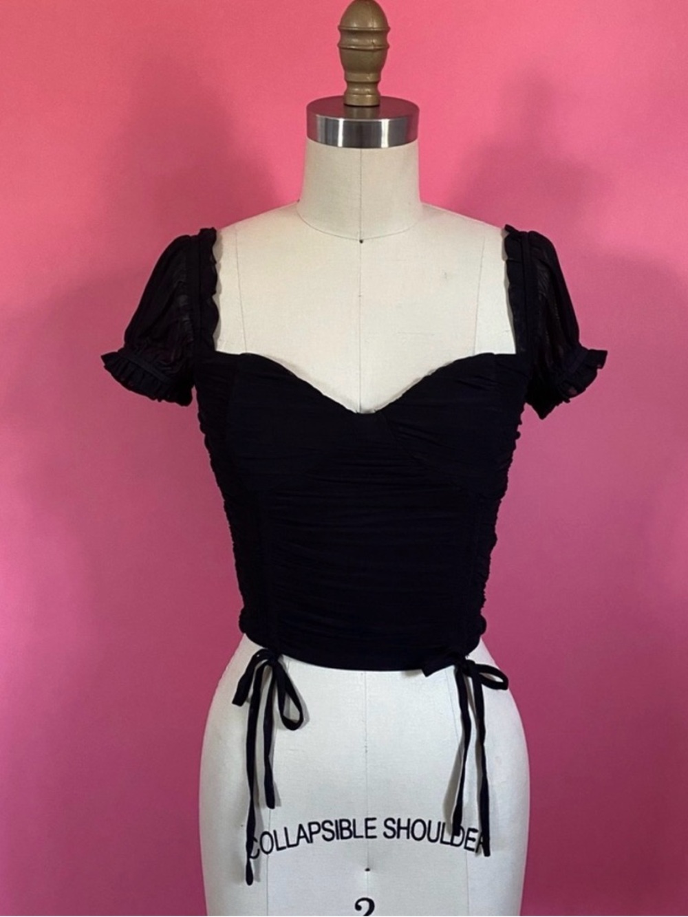 Tiger Mist Y2K Rockabilly Pinup Ruched Crop Top Short Set